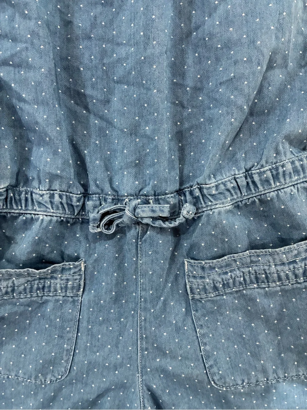 GAP Blue Dot Chambray Girls' Romper